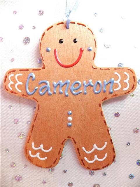 Gingerbread Man Christmas Decoration - Cameron