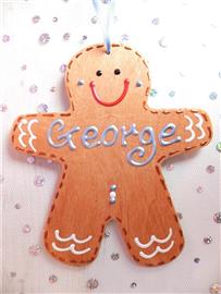 Gingerbread Man Christmas Decoration - George