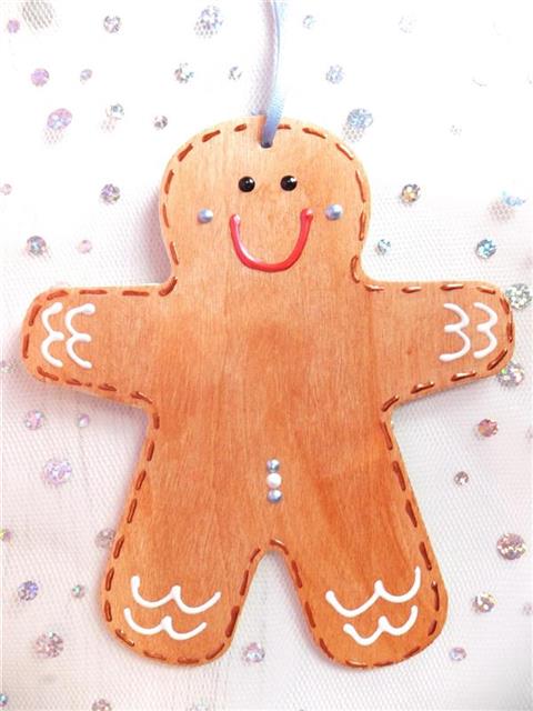 Gingerbread Man Christmas Decoration - Boys Blank