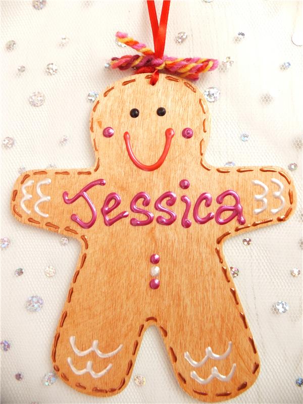 Gingerbread Man Christmas Decoration - Jessica