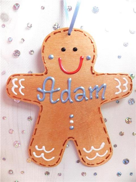 Gingerbread Man Christmas Decoration - Adam