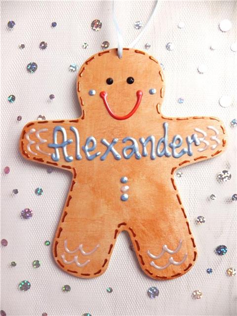 Gingerbread Man Christmas Decoration - Alexander