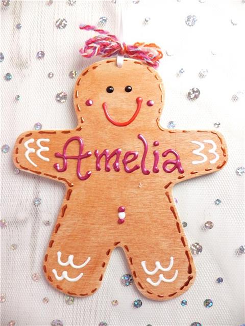 Gingerbread Man Christmas Decoration - Amelia