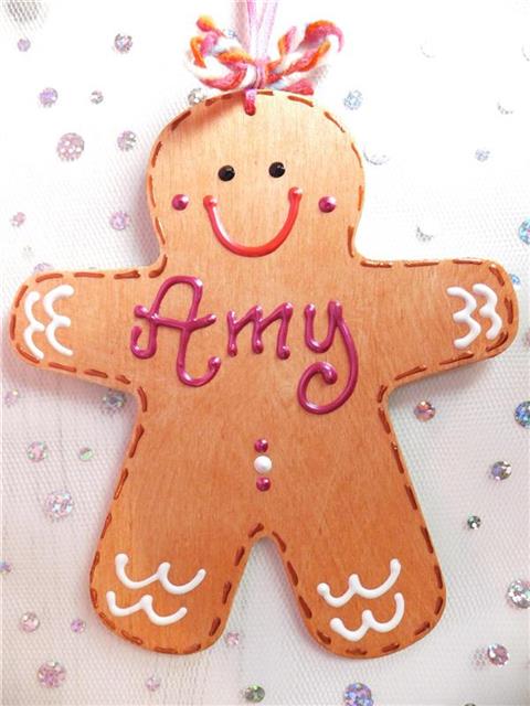 Gingerbread Man Christmas Decoration - Amy