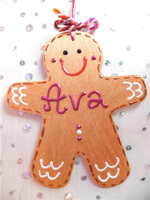 Gingerbread Man Christmas Decoration - Ava
