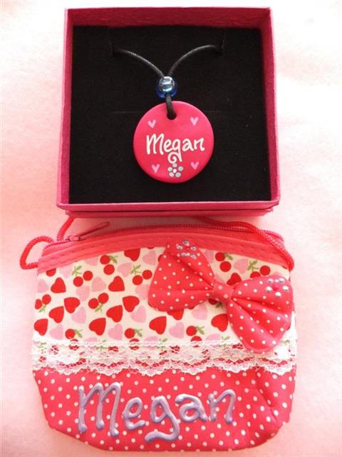 Personalised Bag and Necklace Set Gifts