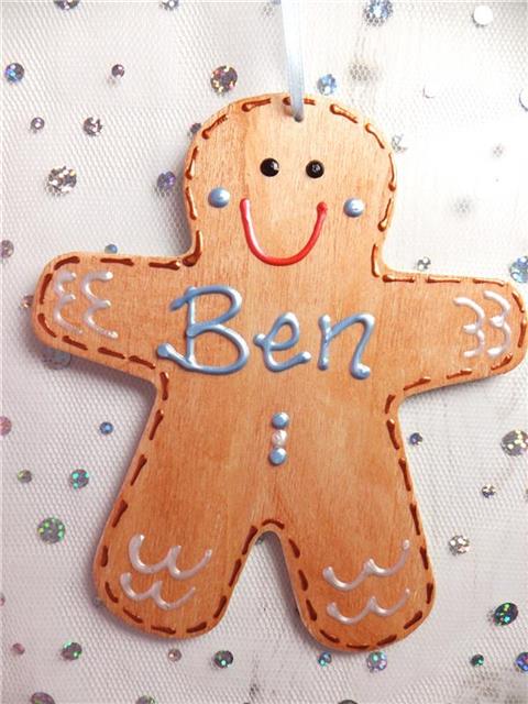 Gingerbread Man Christmas Decoration - Ben
