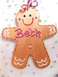 Gingerbread Man Christmas Decoration - Beth