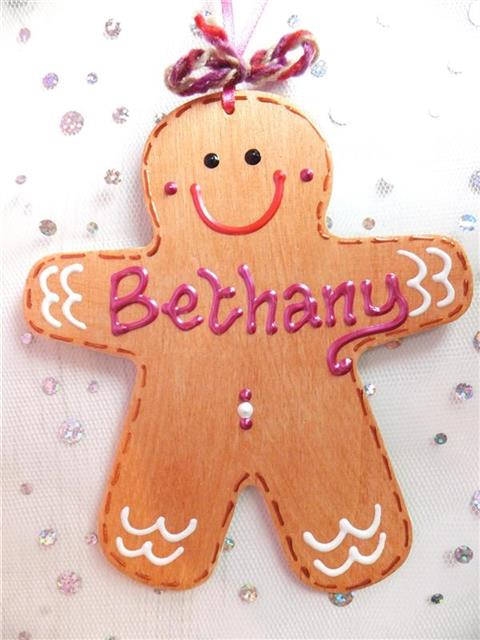 Gingerbread Man Christmas Decoration - Bethany