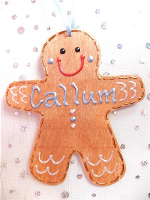 Gingerbread Man Christmas Decoration - Callum
