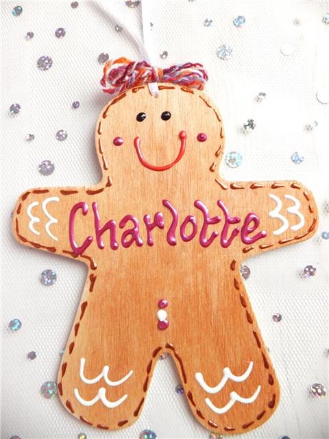 Gingerbread Man Christmas Decoration - Charlotte
