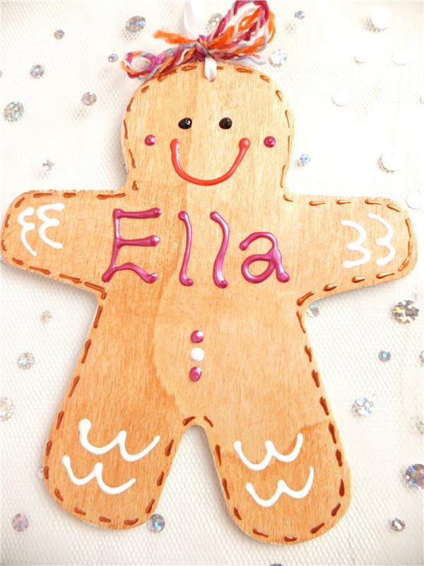 Gingerbread Man Christmas Decoration - Ella