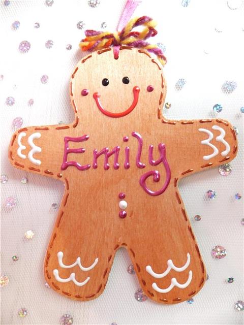 Gingerbread Man Christmas Decoration - Emily