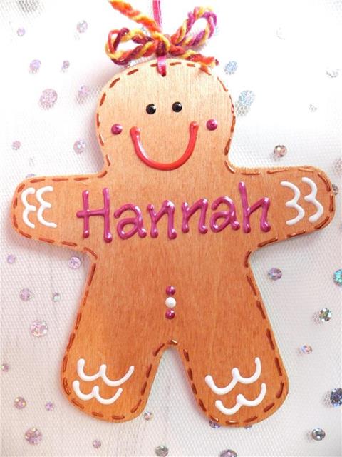 Gingerbread Man Christmas Decoration - Hannah