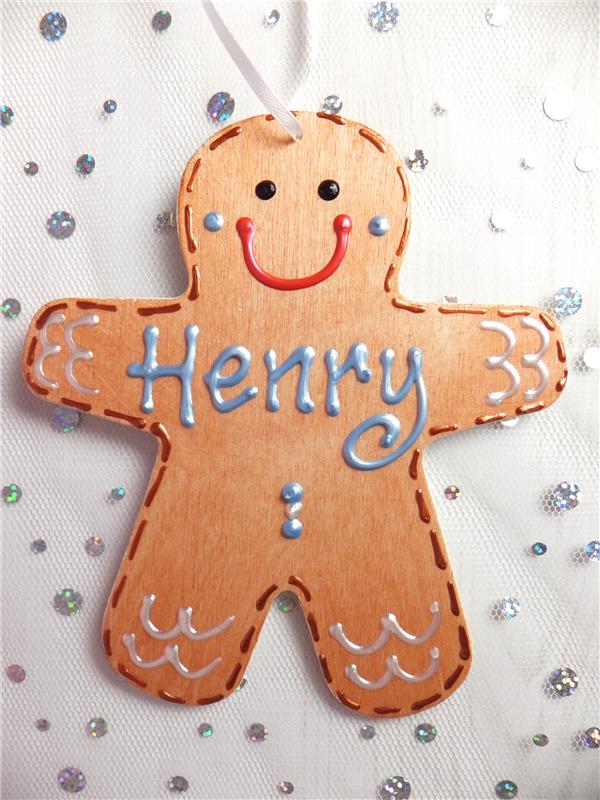 Gingerbread Man Christmas Decoration - Henry