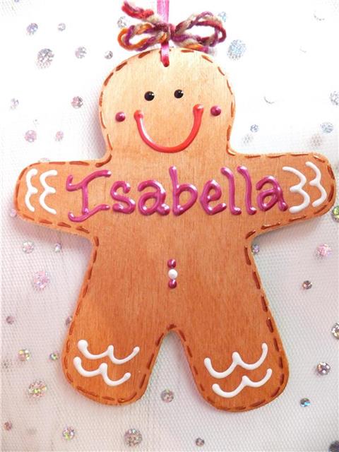 Gingerbread Man Christmas Decoration - Isabella