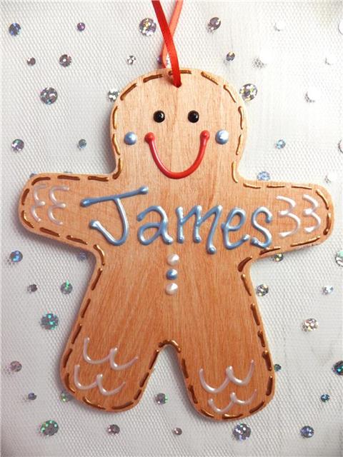 Gingerbread Man Christmas Decoration - James