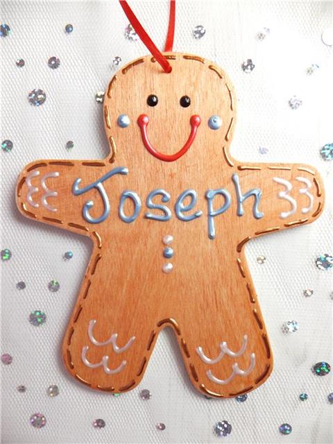 Gingerbread Man Christmas Decoration - Joseph