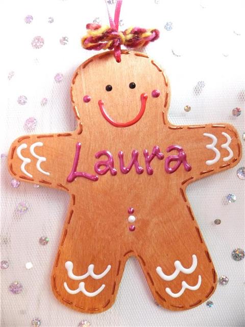 Gingerbread Man Christmas Decoration - Laura