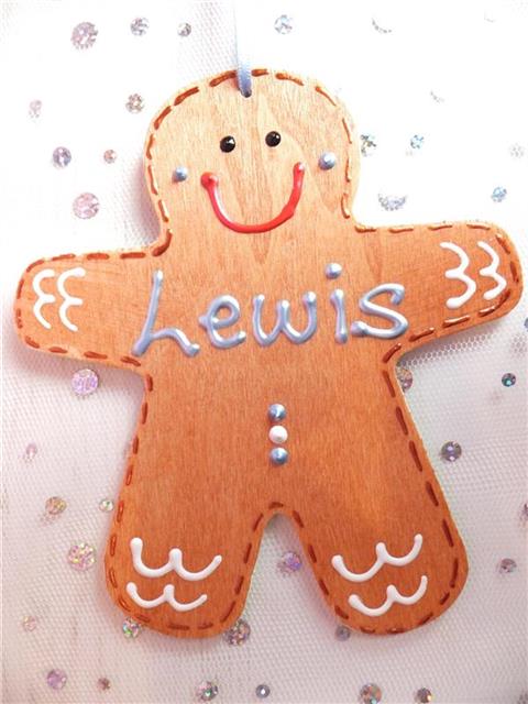 Gingerbread Man Christmas Decoration - Lewis