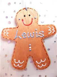 Gingerbread Man Christmas Decoration - Lewis