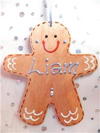 Gingerbread Man Christmas Decoration - Liam