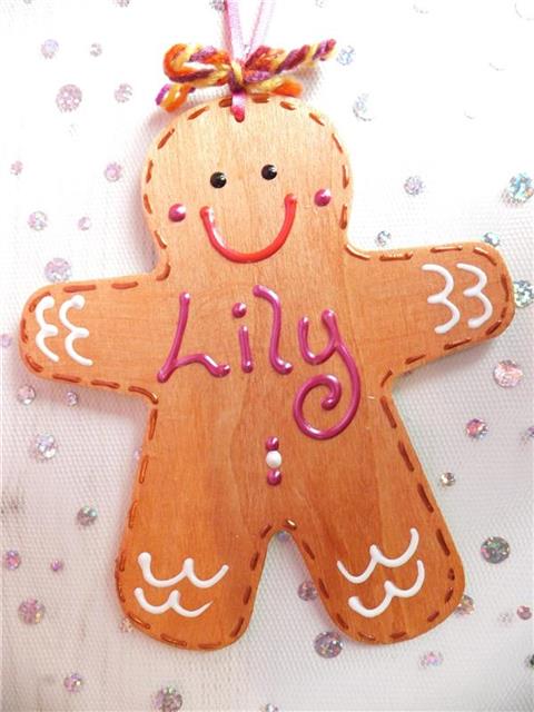 Gingerbread Man Christmas Decoration - Lily