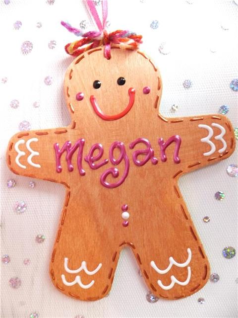 Gingerbread Man Christmas Decoration - Megan