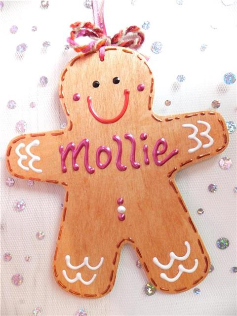 Gingerbread Man Christmas Decoration - Mollie