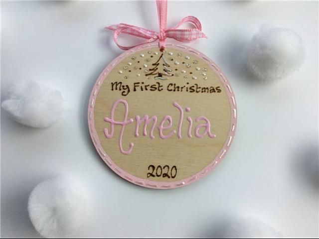 Personalised My First Christmas Decoration - Girls Gifts