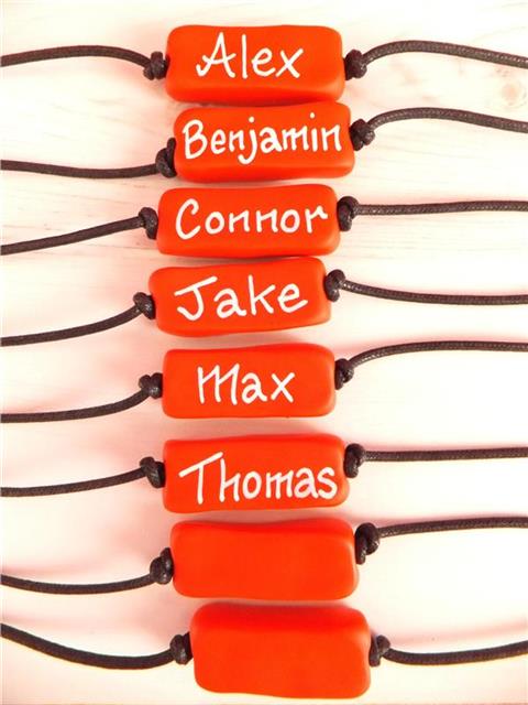 Personalised Wristband - Red Examples