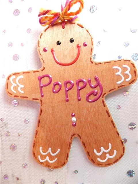 Gingerbread Man Christmas Decoration - Poppy